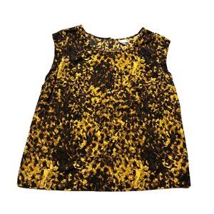 Merona Lightweight Blouse Brown Pattern Shirt Size XL